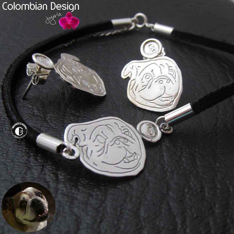 Aretes personalizados plata Dibujos Fotografías Joyerias en Bogota Colombia