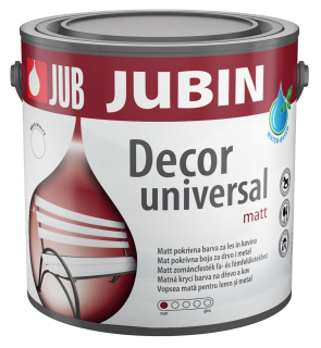 JUB JUBIN Decor Universal Matt 0,65 l bílá - matná vodní akrylátová barva na dřevo a kov 318,00 Kč 262,81 Kč bez DPH Skladem