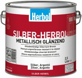 Žáruvzdorná barva na kov HERBOL Silber - Stříbrně kovová