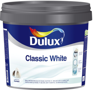Interiérová barva DULUX Classic White - Bílá cena od 271,00 Kč cena od 223,97 Kč bez DPH Skladem