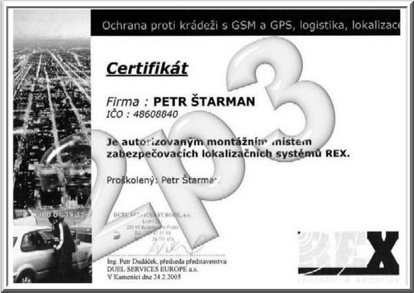 Certifikáty Petr Štarman